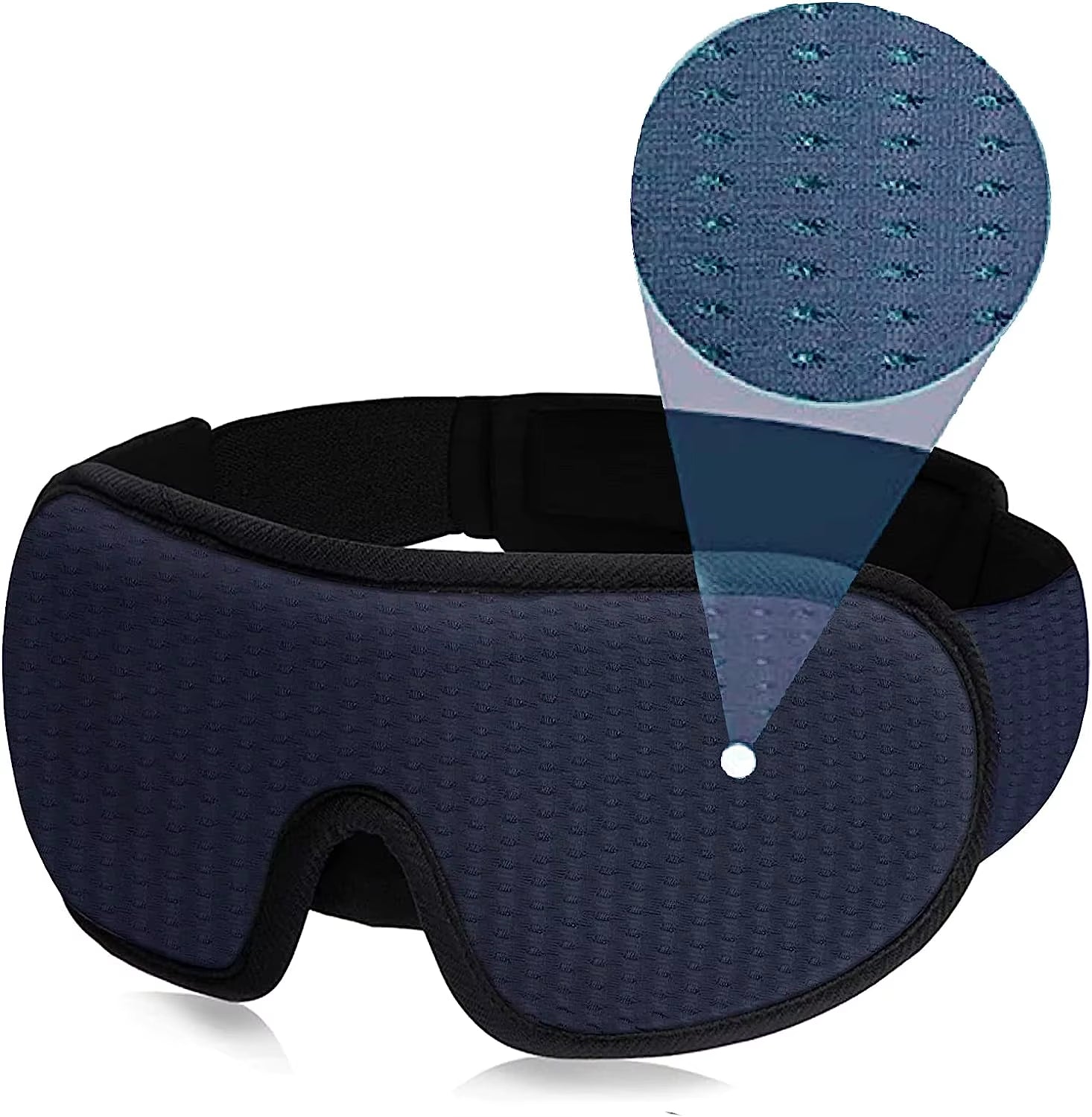 Experience Uninterrupted Sleep with Our 3D Light Blocking Eye Mask – Soft, Padded, and Perfect for Travel!
