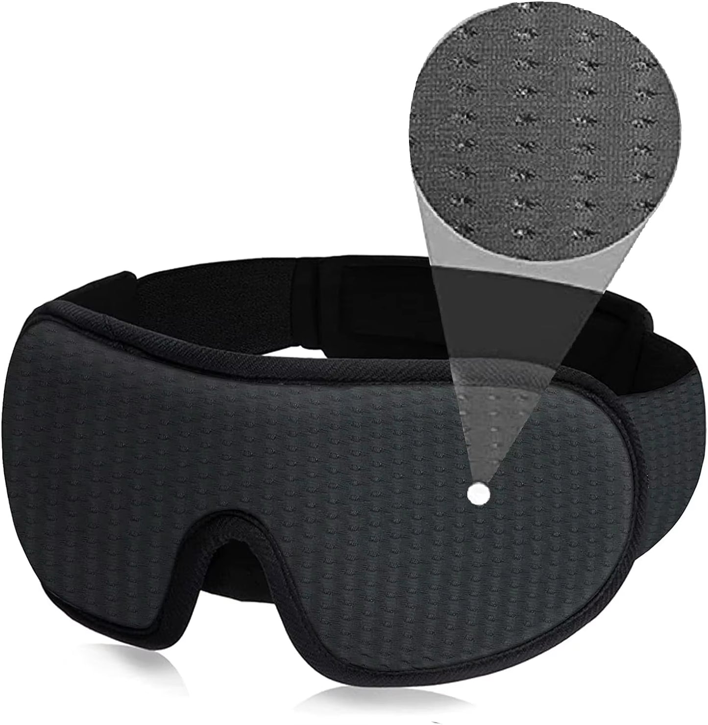 Experience Uninterrupted Sleep with Our 3D Light Blocking Eye Mask – Soft, Padded, and Perfect for Travel!